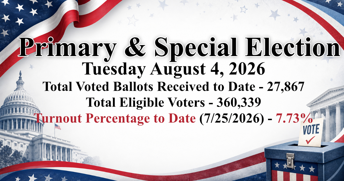 Primary & Special Election August 4, 2026