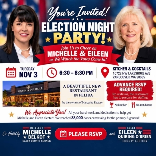 Michelle Belkot and Eileen Quiring O’Brien Watch Party