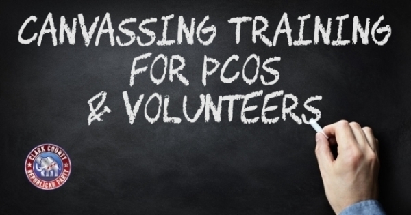 Canvassing Training for PCOs and Volunteers