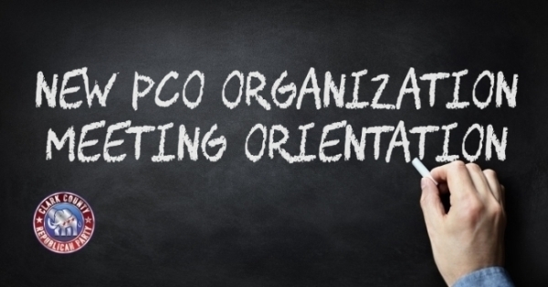 New PCO Organization Meeting Orientation